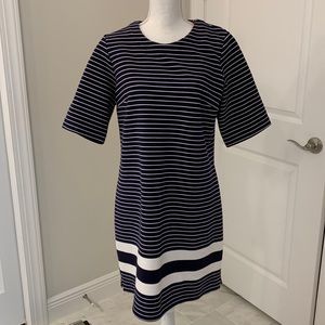 Joules Nautical Navy and White Striped Dress